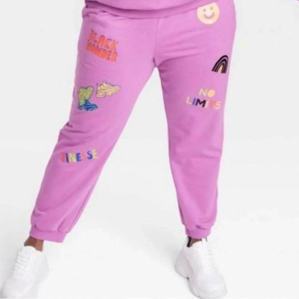 NWT Target Black History Month Purple Graphic Joggers size 4X